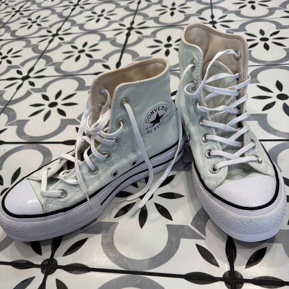 Converse Chuck Taylor All Star Lift Platform Sneakers in Mint, Size W 6.5 - Picture 1 of 6